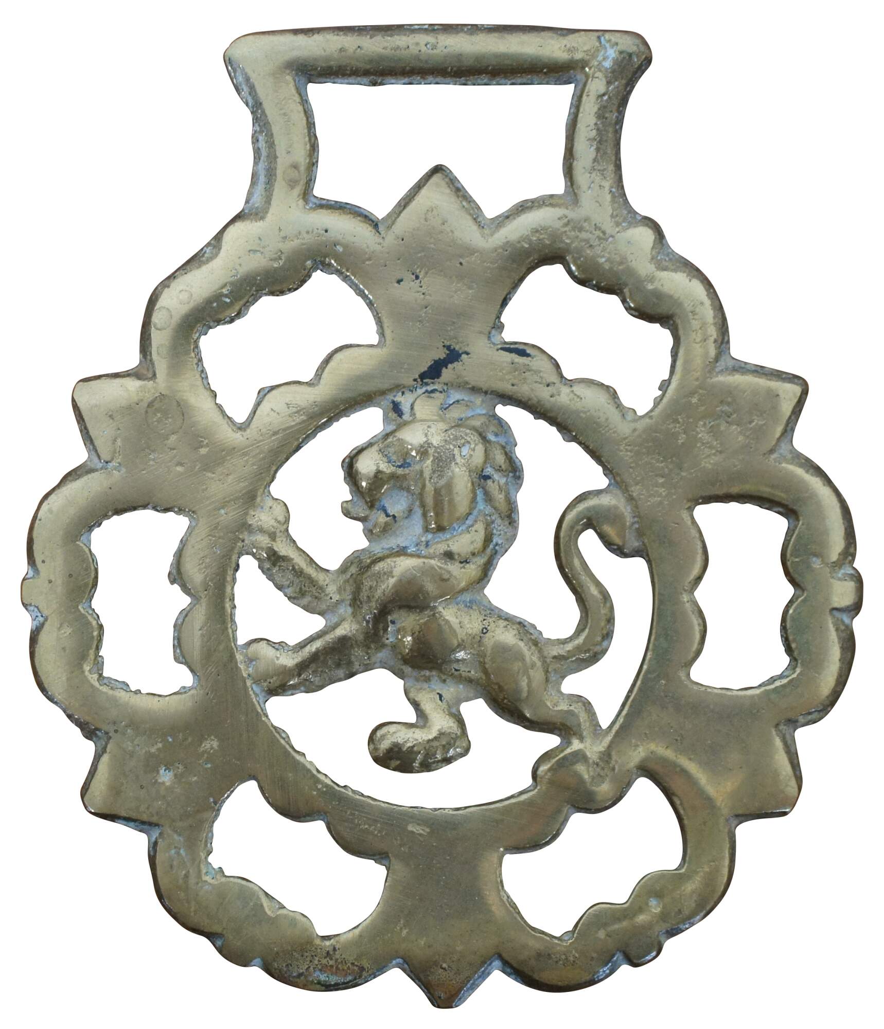 Vintage Brass Horse Harness Horse Medallion