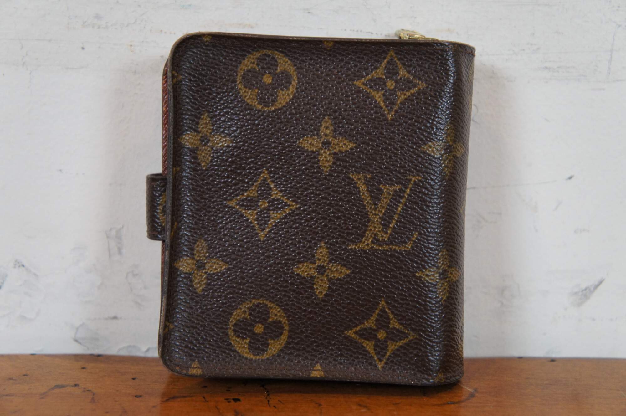 Louis Vuitton Paris Monogram Canvas Compact Zip Bi-fold Wallet Card Holder