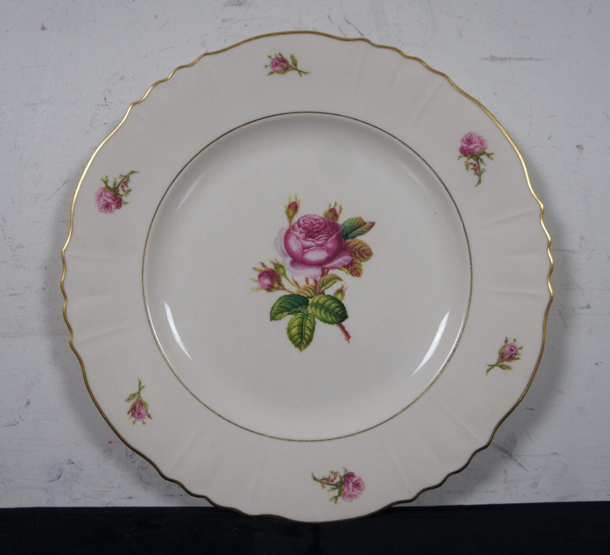 Vintage 29 Pc Federal Syracuse Victoria Rose Porcelain China Plates ...