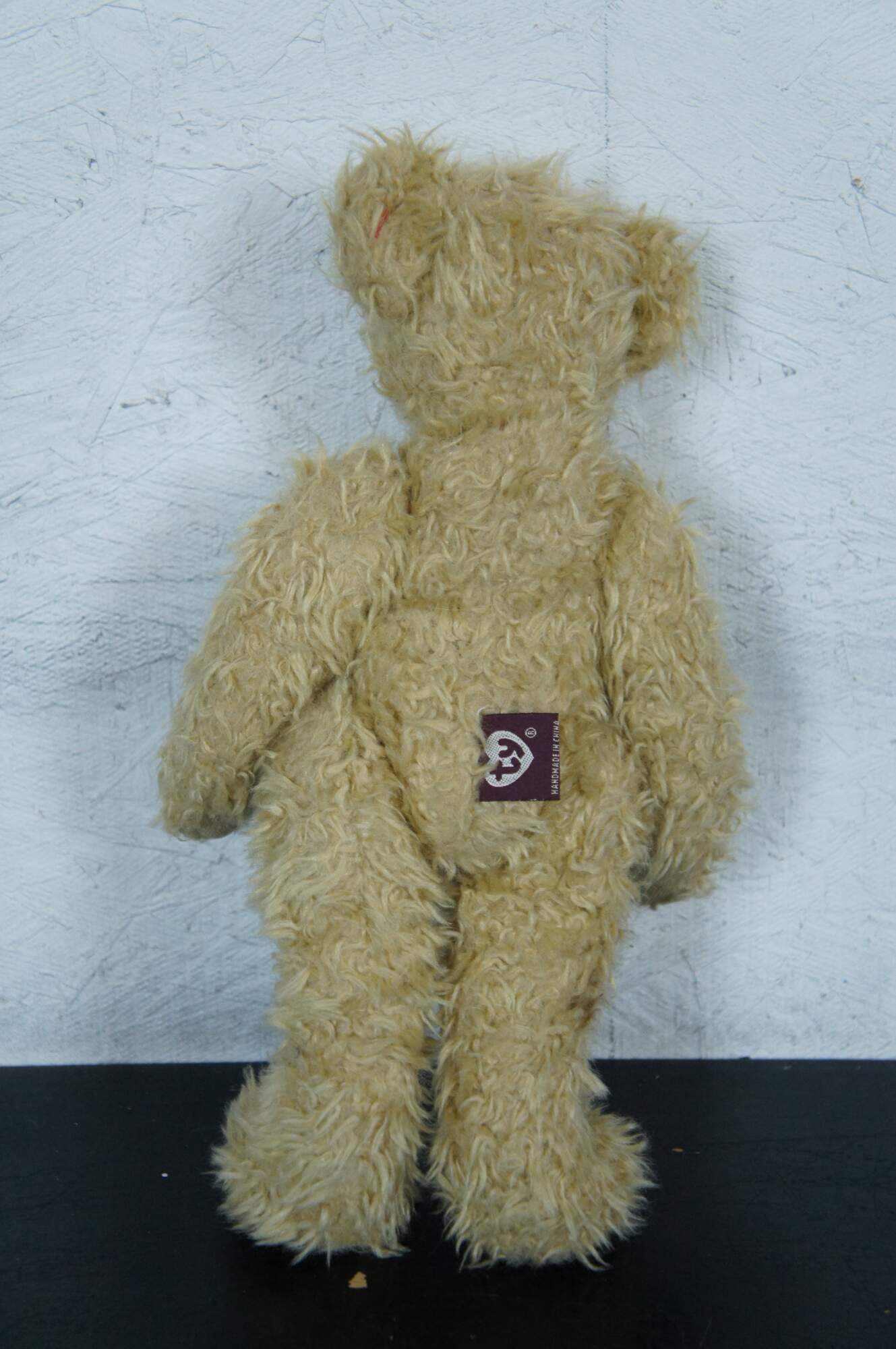 Vintage 1993 Ty Inc Jointed Teddy Bear Light Brown Curly Oakbrook 13