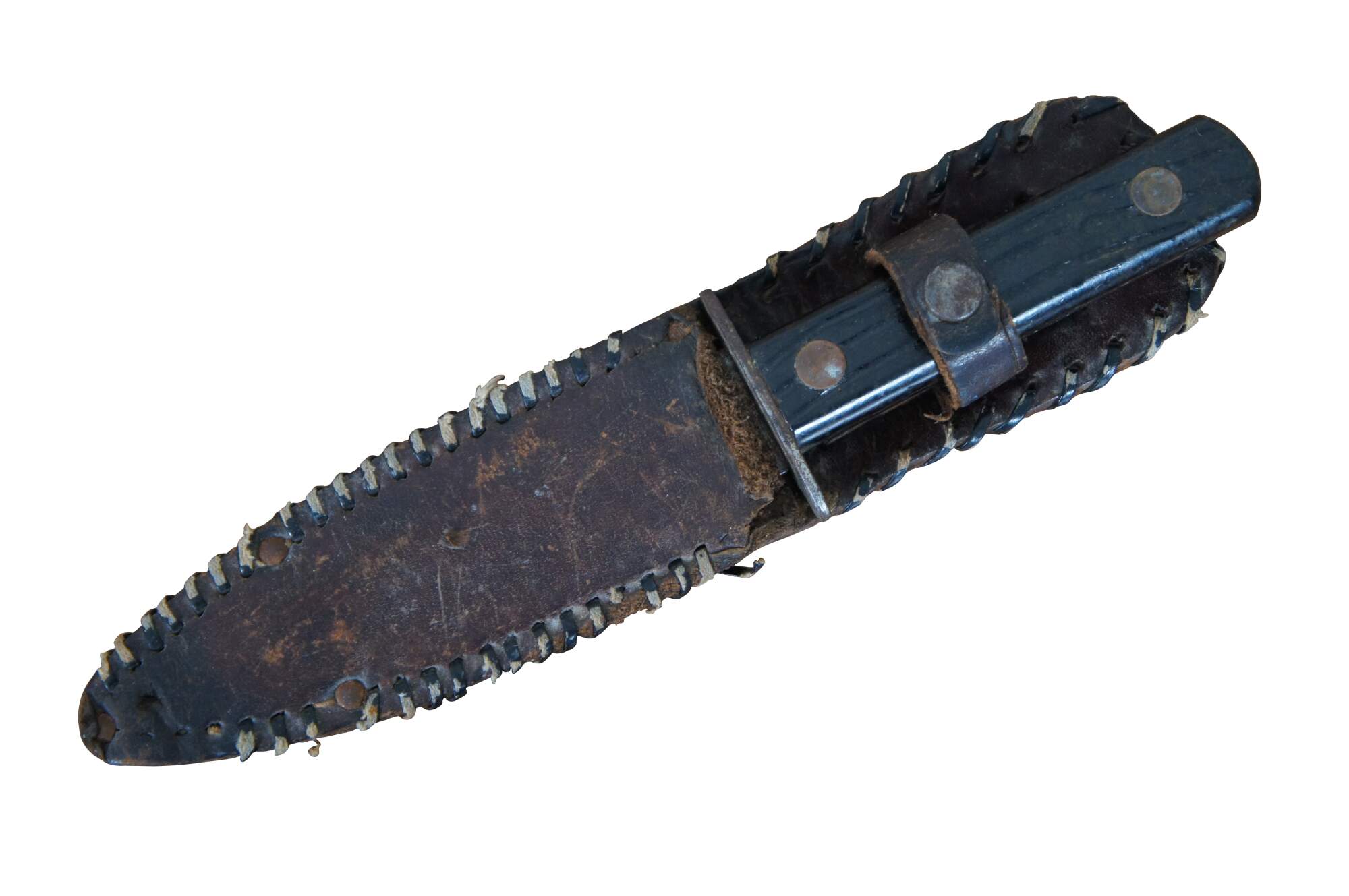 Mid Century Utica Sportsman Fixed Blade Knife & Sheath Hunting