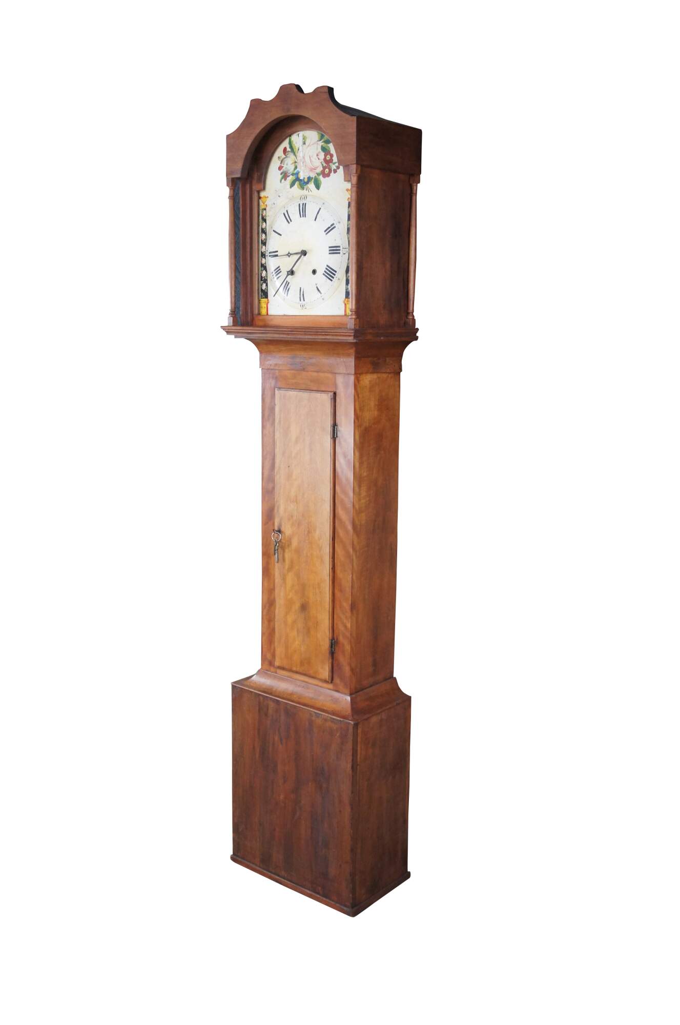 Antique 19th C. Early American Cherry Tall Case Grandfather Clock ...