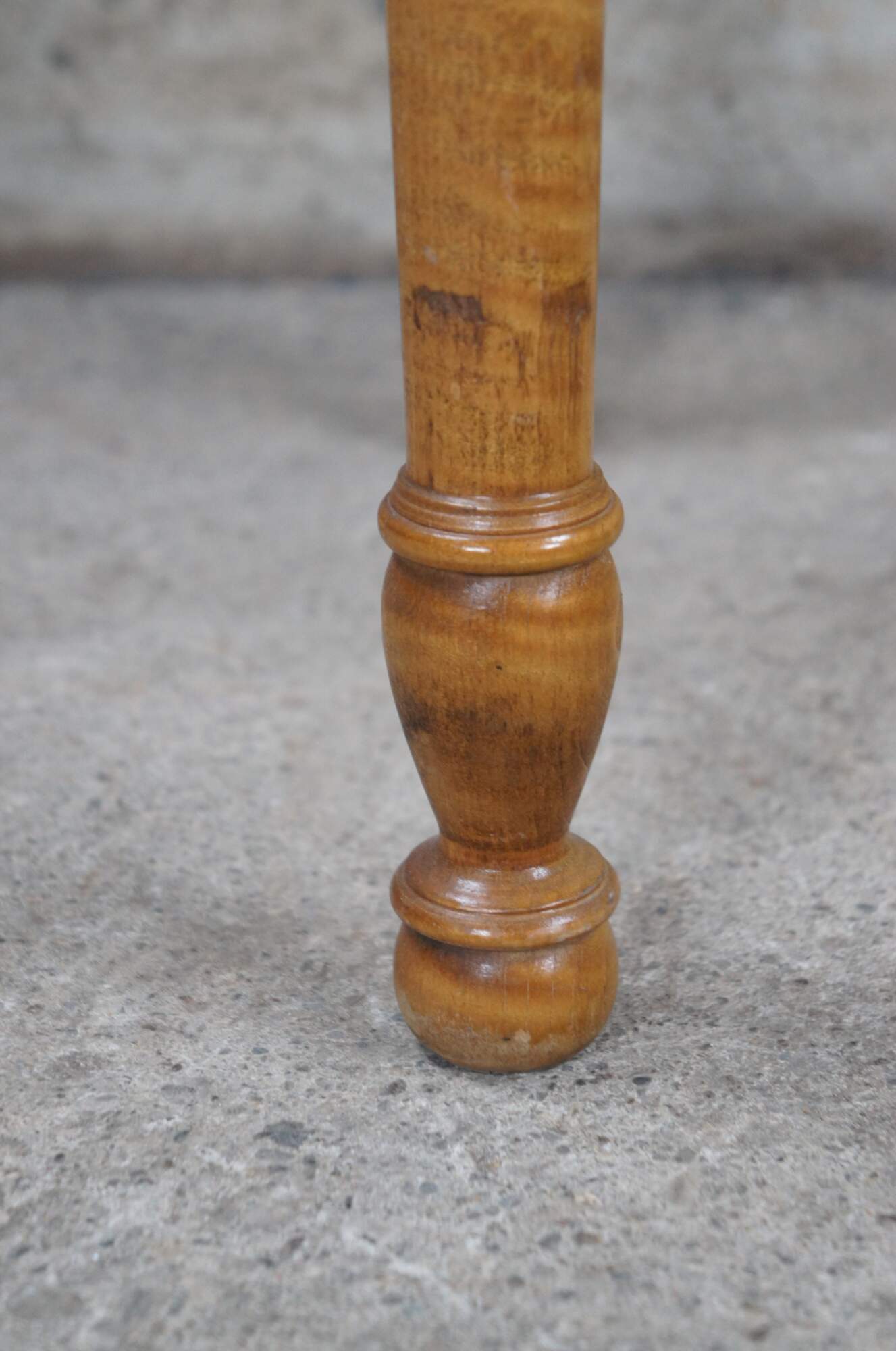 Antique American Federal Sheraton Curly Tiger Maple Bed Side Table ...