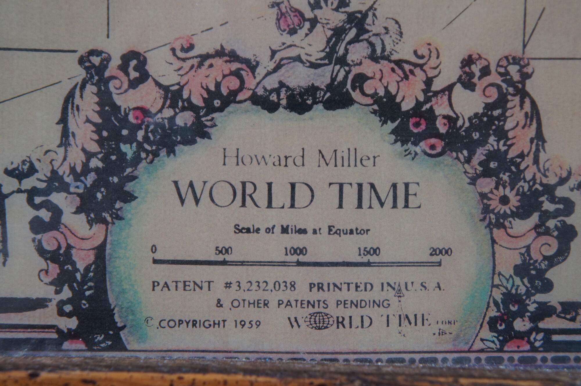 1950 s howard miller world time zone illuminated mantel clock 612 371 26 