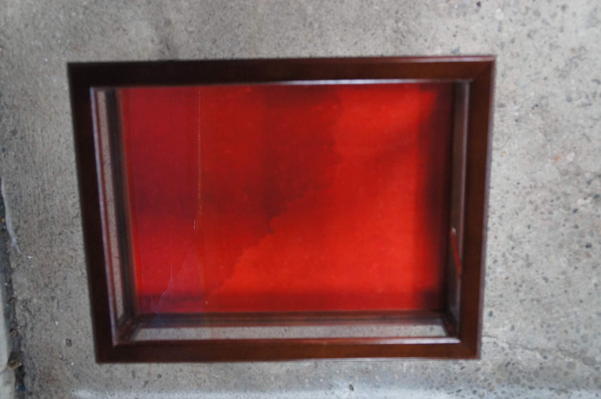 Mahogany Queen Anne Glass Top Bijouterie Vitrine Curio Display Case