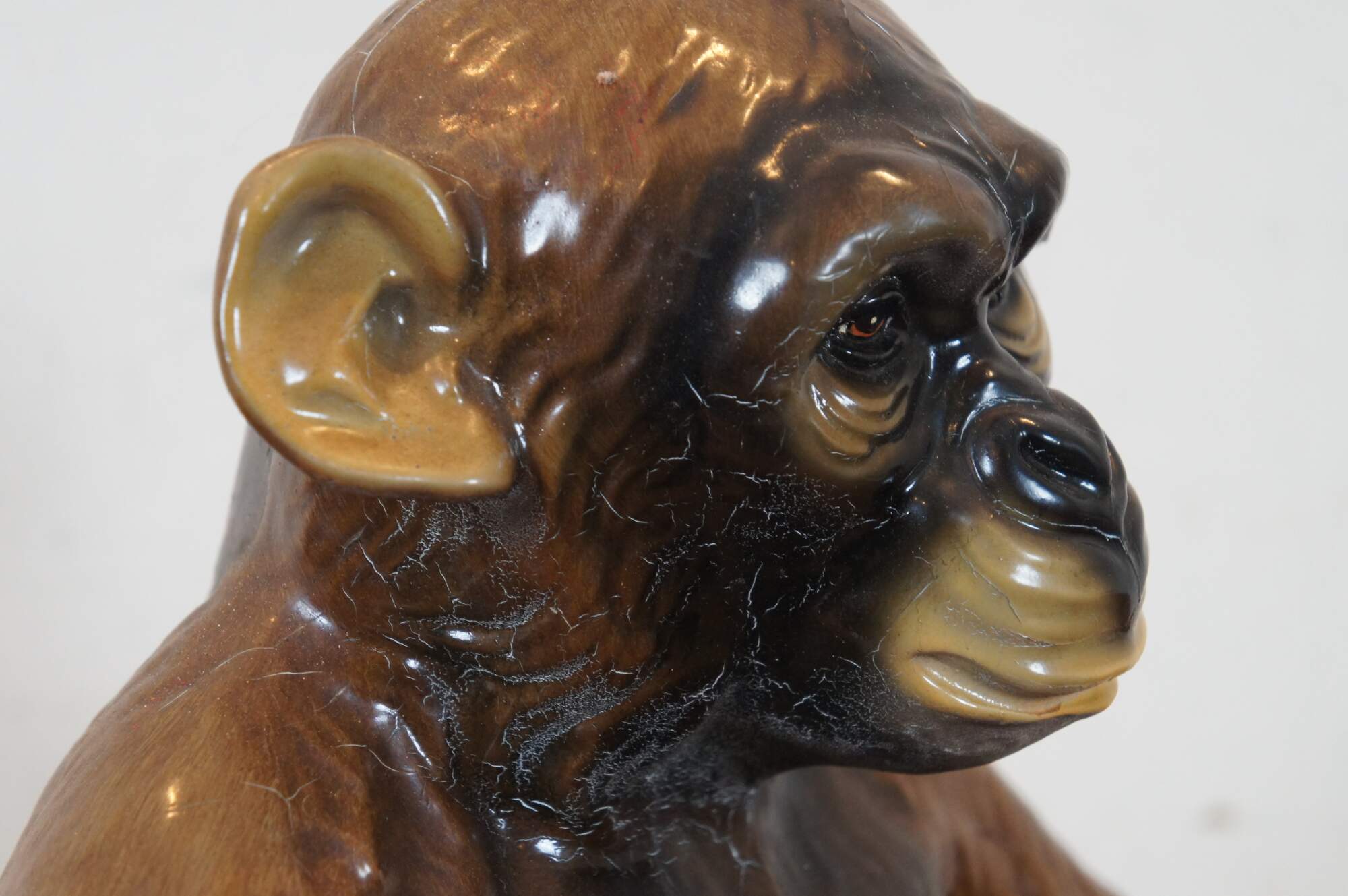 Rare Marwal Ind Inc Seated Chalkware Monkey Chimp Ape Sculpture Statue 13