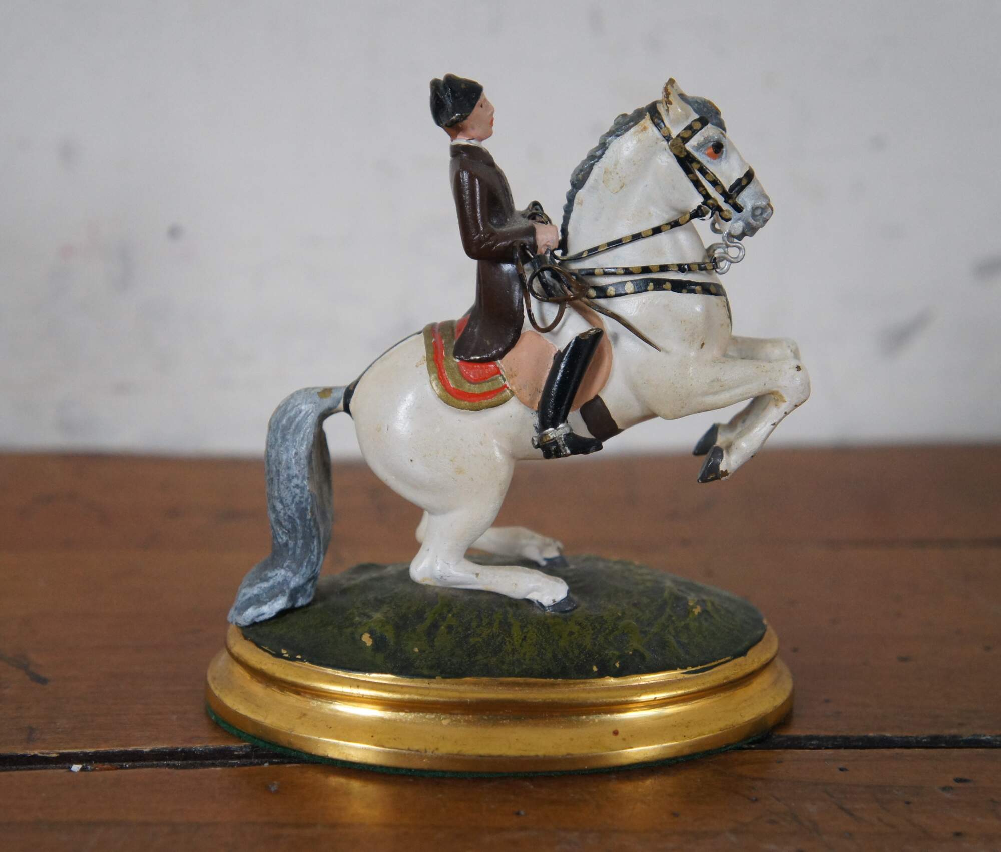 Vienna Austria Lead Equestrian Man Horse Spanish Riding School Lipizzaner  Figurine Paperweight 4