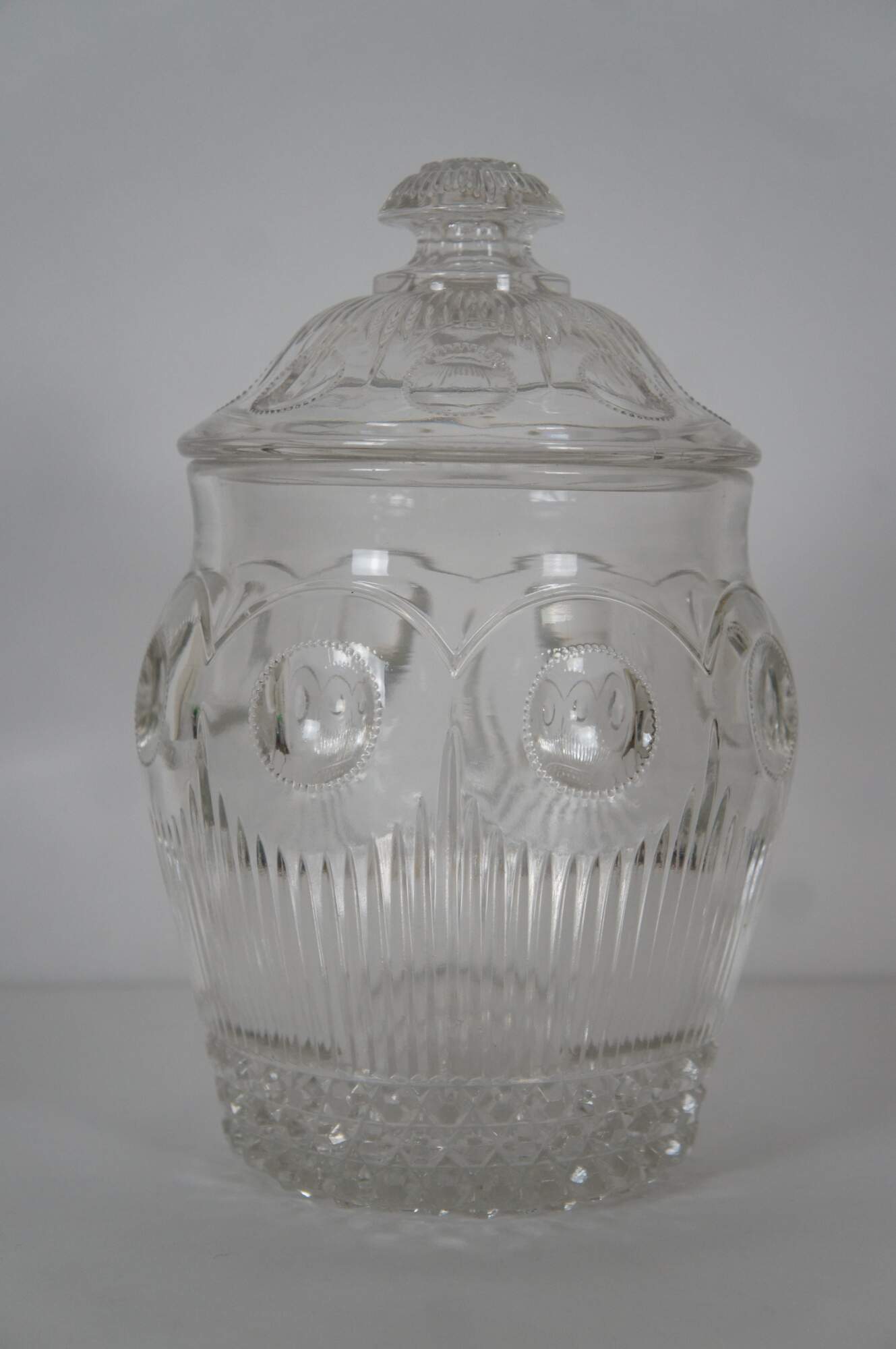 Anchor Hocking Sandwich Style Clear Glass Cookie Biscuit Jar with
