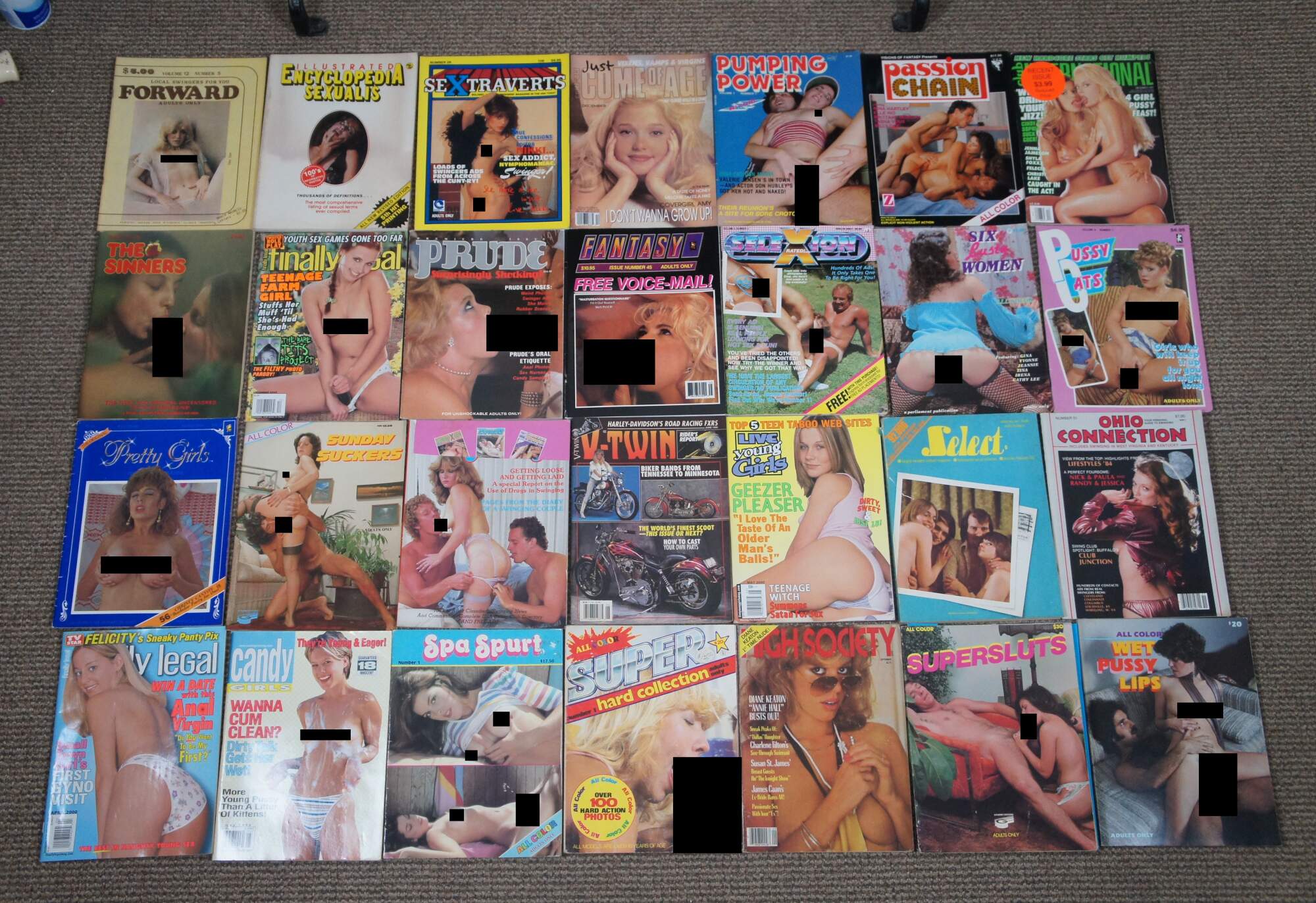 2000px x 1373px - Lot of 254 Assorted Adult Erotic XXX Swinger Connection Porn Sex Magazines