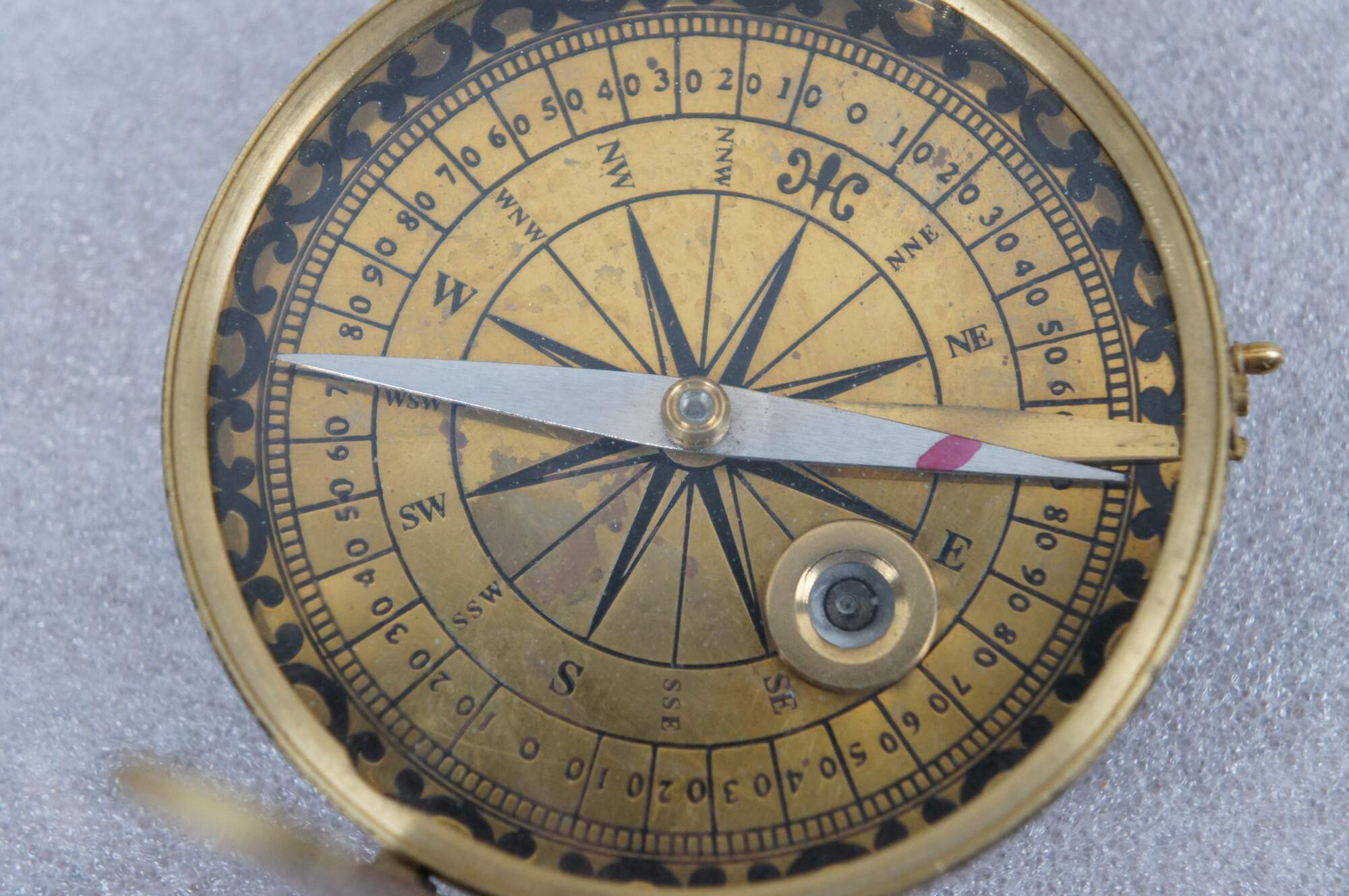 Antique Stanley London Brass Surveyors Nautical Maritime Navigation Compass