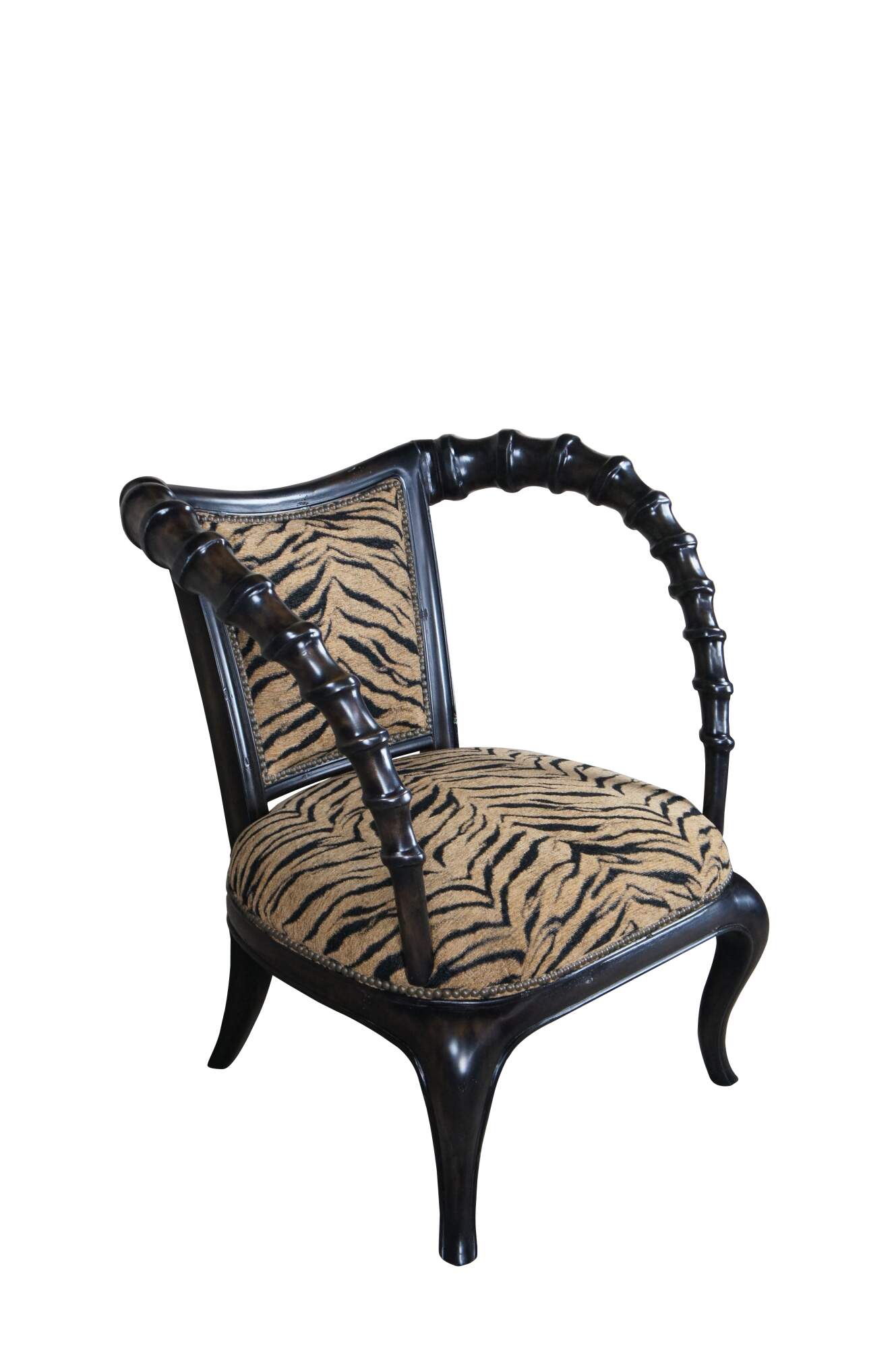 Vintage Thomasville Ernest Hemingway Carved African Antelope Horn Armchair