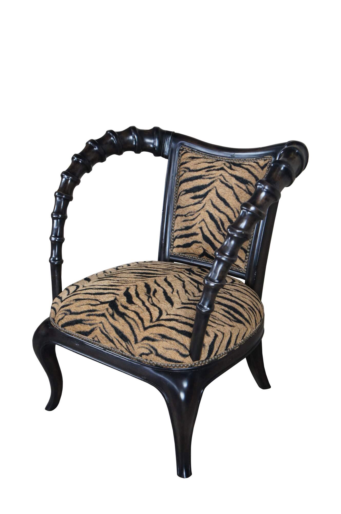 Vintage Thomasville Ernest Hemingway Carved African Antelope Horn Armchair